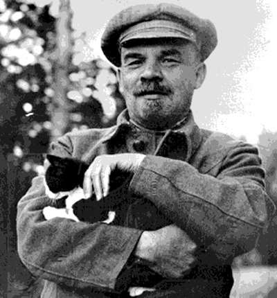 lenin with cat