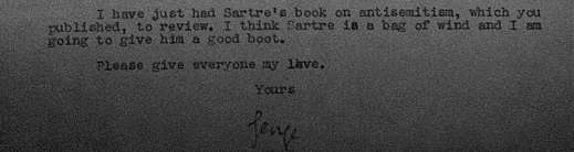 george orwell sartre note