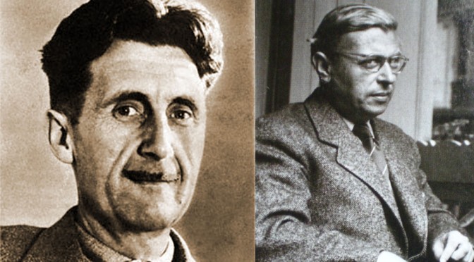 George Orwell Trolls Jean-Paul Sartre in 1948