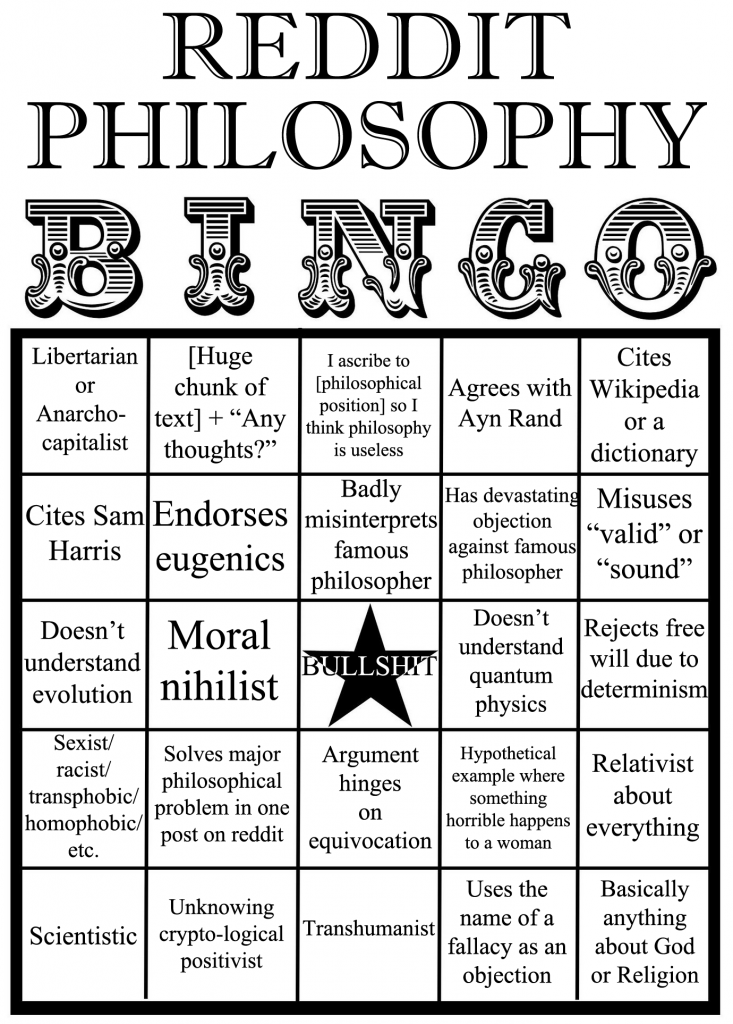 philosophy bingo