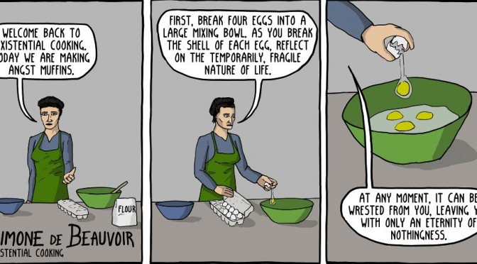 Existential Cooking with Simone de Beauvoir [Comic]